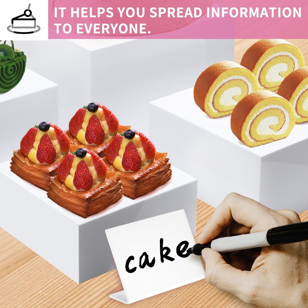 Acrylic Cube Display Risers, Nesting Buffet Food Risers for Table, Display St...