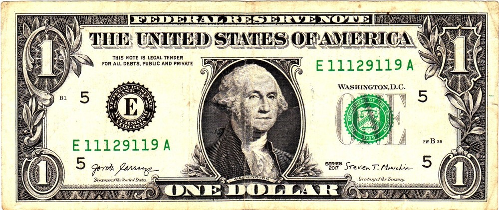 $1 2017 Fancy Serial E11129119A