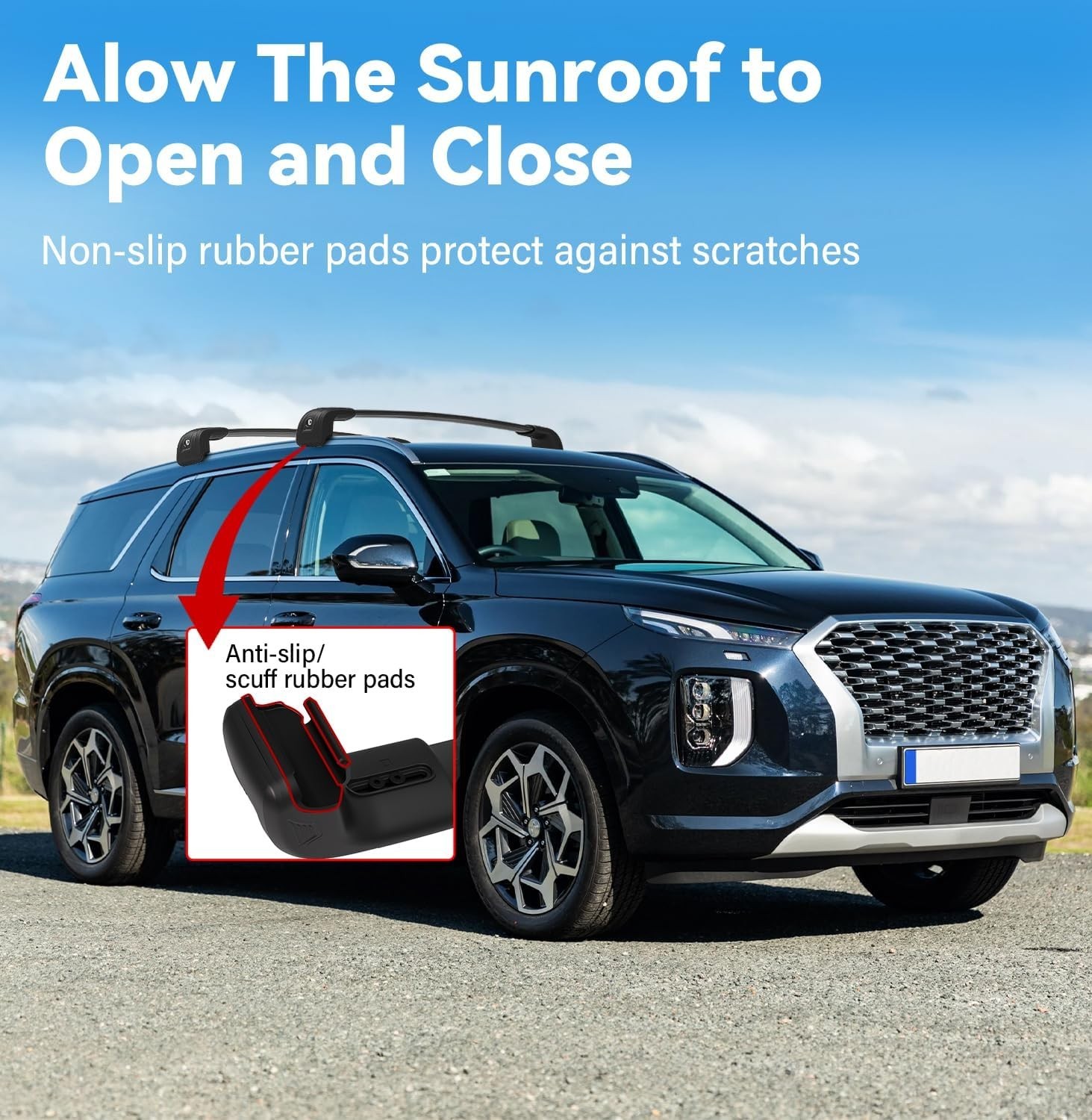 300lbs Roof Rack Cross Bars Compatible with Hyundai Palisade 2019-2... Fast Ship