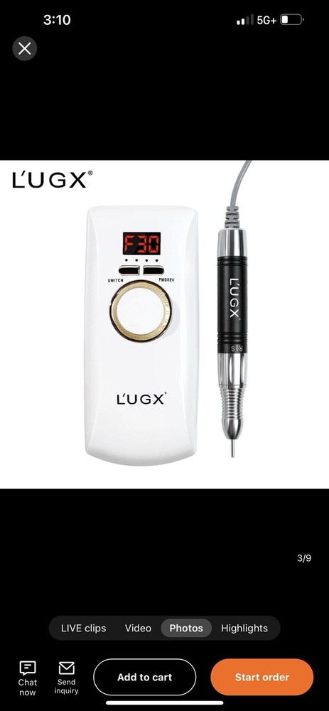 Professional Nail Drill Machine Rechargeable with Coreless Motor L'UGX Portab...