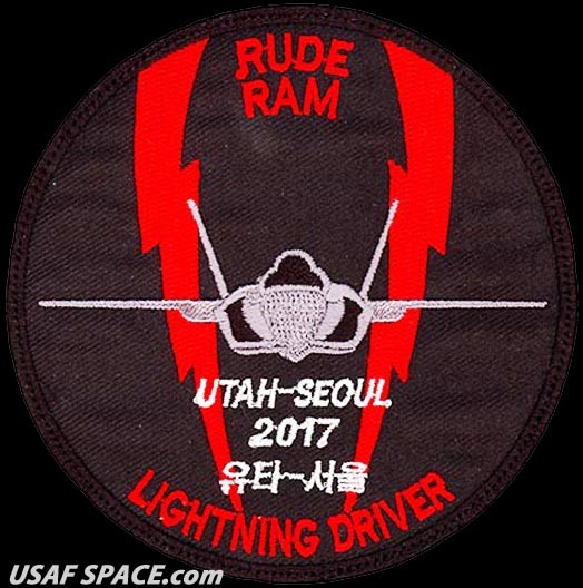 USAF 34TH FIGHTER SQ -RUDE RAM LIGHTNING DRIVER- SECURITY DEPLOYMENT 2017 PATCH