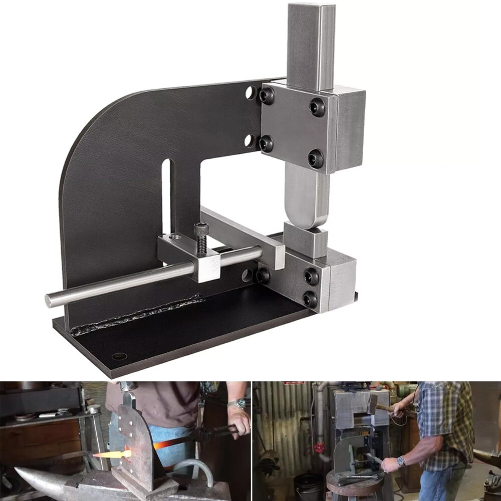 Blacksmith Guillotine Tool Blacksmith Fuller Tool, Cut off Tool with Dies&Guides