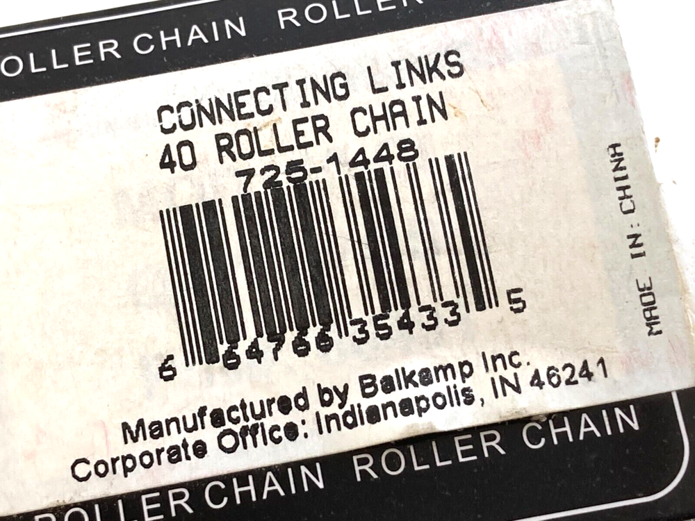#40 Roller Chain Replacement Links ~ Package Of 4