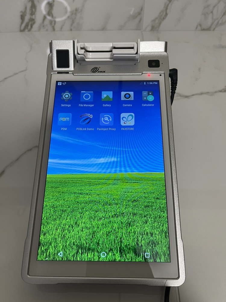 PAX E-600 Android Integrated Credit Card Terminal with Cables