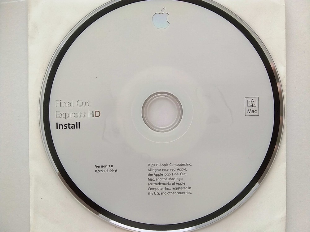 Apple Final Cut Express HD Install CD