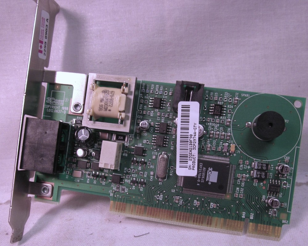 3Com 3CP2974A GTY PCI Modem Used