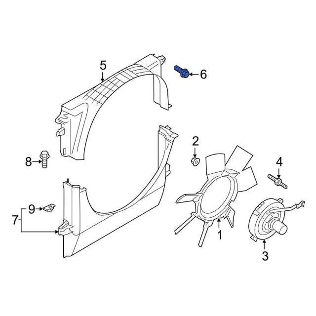 Genuine Headlamp Assembly Upper Bolt W714923-S439
