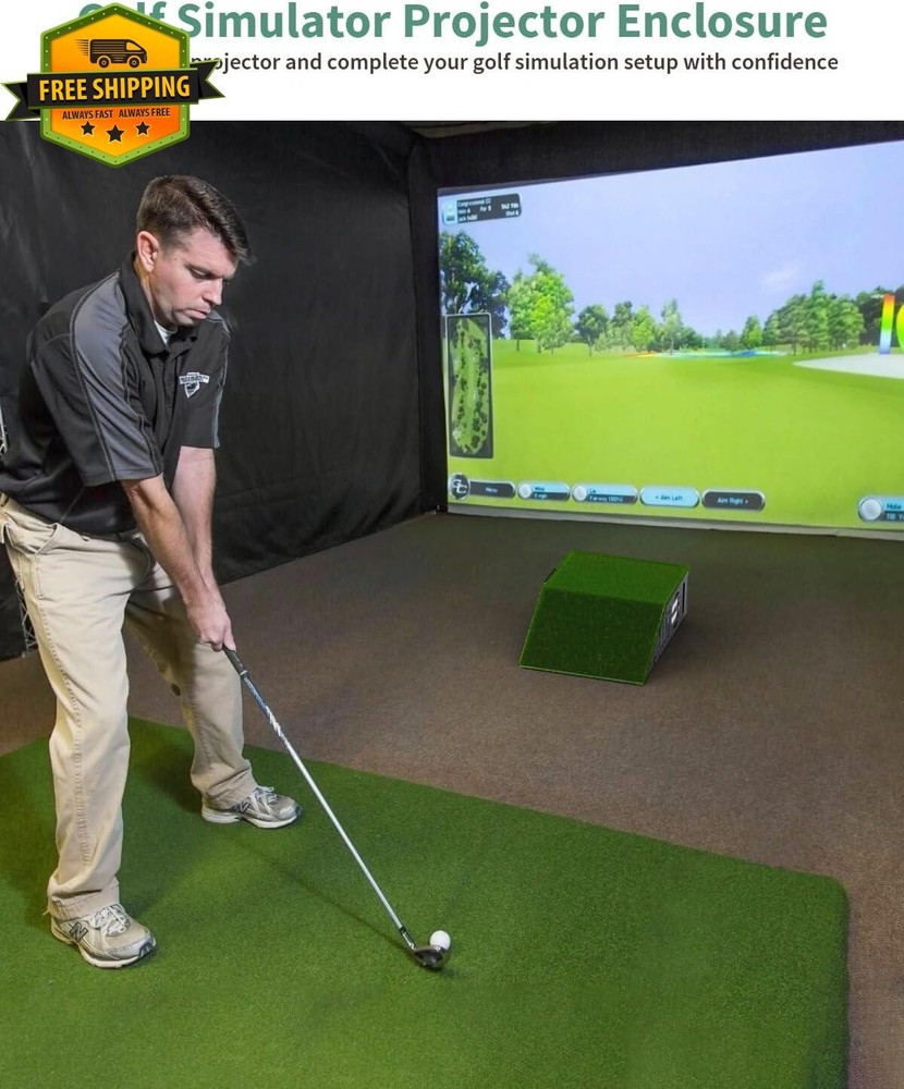 Golf Simulator Projector Cover Floor Mounted Protective Enclosure