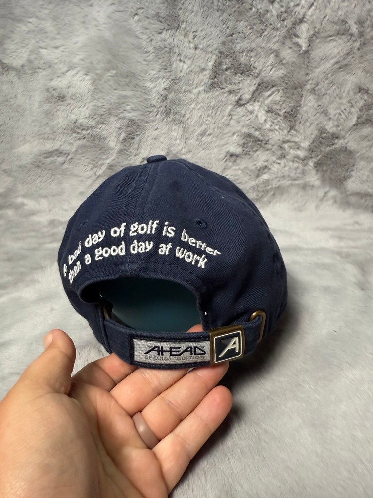Grumpy Dwarf Golfer Hat Cap Blue Ahead Snow White Seven Dwarfs Golf Golfer