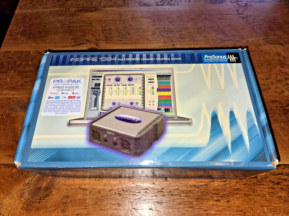 Inspire 1394, 4x4 FIREWIRE Computer Recording System - PreSonus w/Software Pack