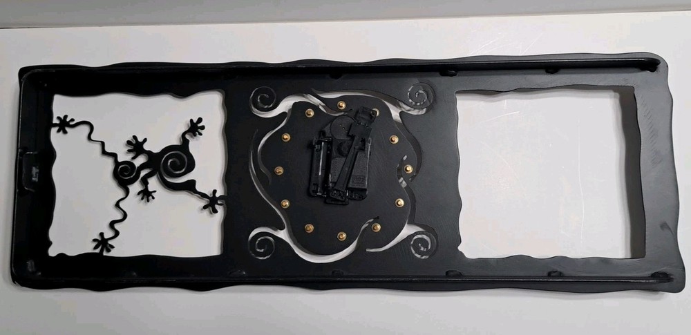 Heavy Metal Rectangular Shaped Clock MCM With Pendulum