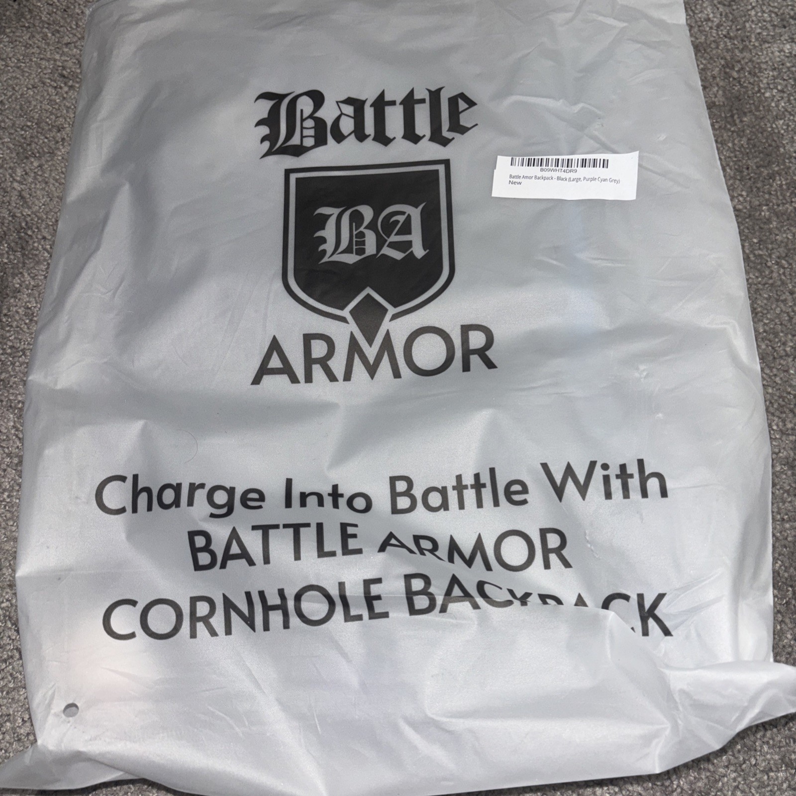 Gladiator Battle Armor Cornhole Backpack for Bags Purple/Cyan 20 bags