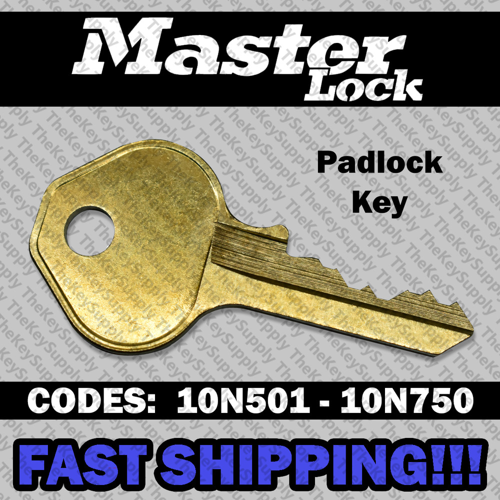 Master Lock Padlock Replacement Key Cut to Your Code 10N501 - 10N750