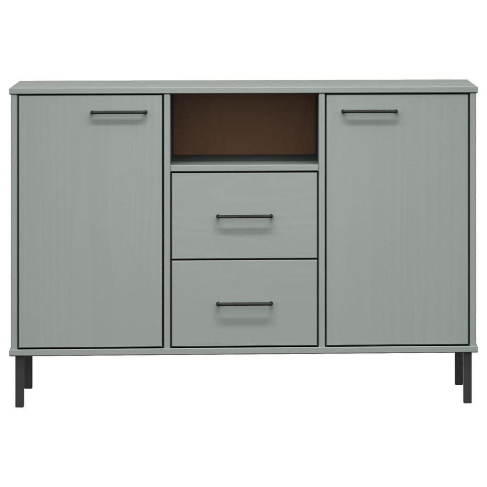 Sideboard Grey Solid pine wood, metal Medium Sideboard