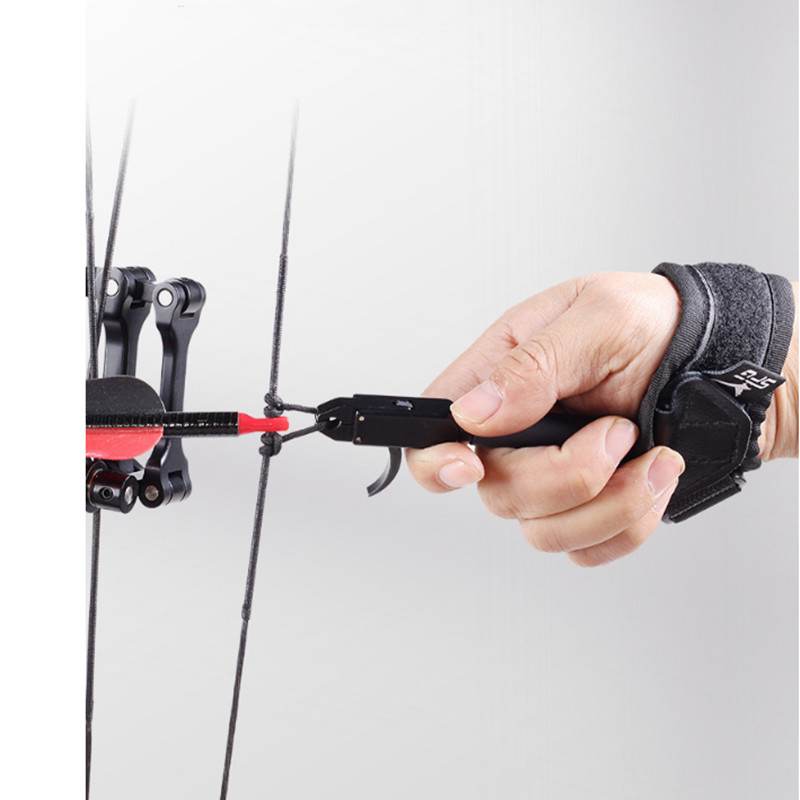 Archery Compound Bow Hunting Caliper Release Aids Trigger Wrist Strap Shooting