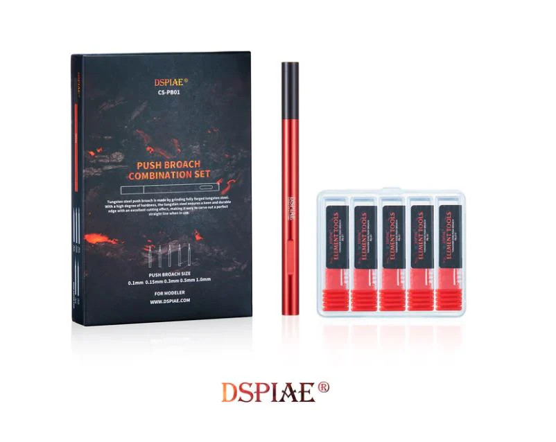 Dspiae CS-PB01 Push Broach Combination Set for Scribing'