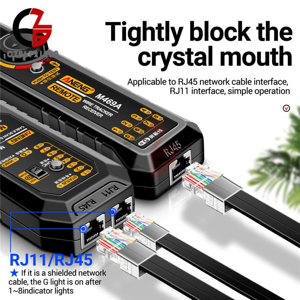 ANENG M469A Multifunctional Network Cable Tracker Networking Analyzer RJ11/RJ45