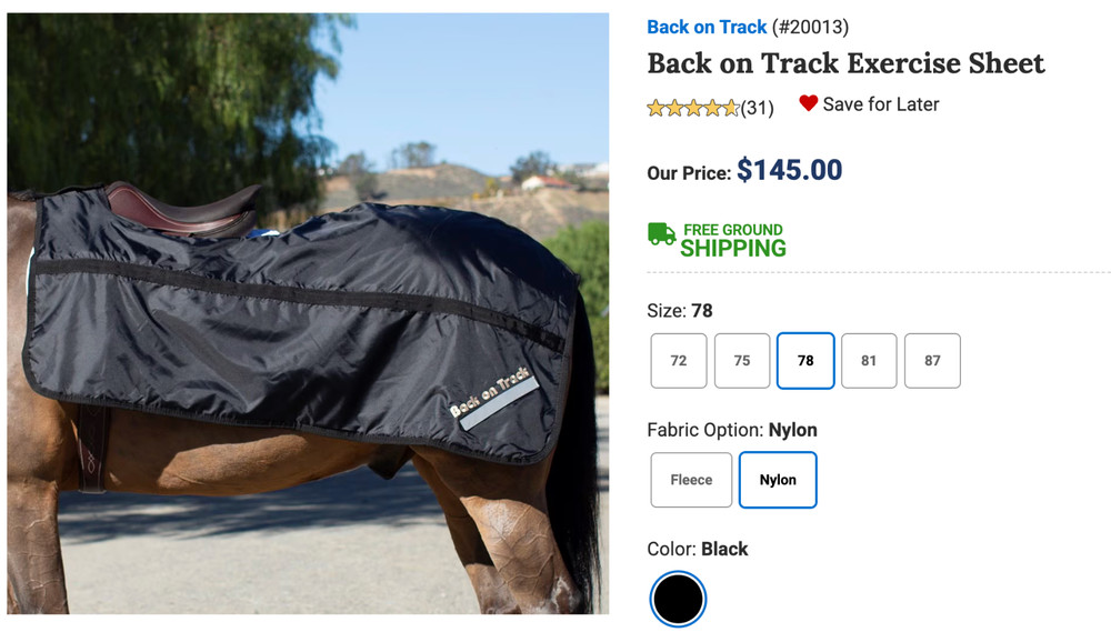 Back on Track Therapeutic Nylon Exercise Sheet 78”