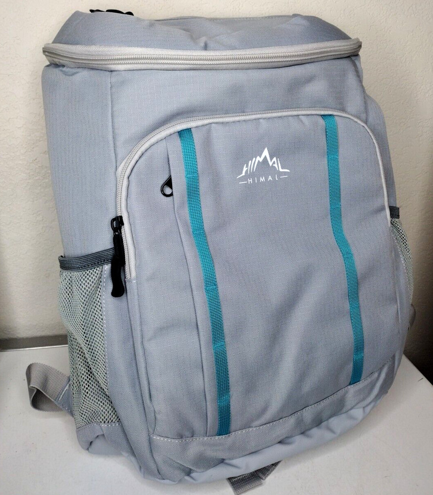 HIMAL Backpack Cooler Insulated Lining Multi Pockets Lightweight Blue-Gray 16"