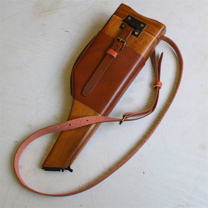 Ww2 Broomhandle German Mauser C96 Wood Shoulder Holster Butt Us Stock Collect