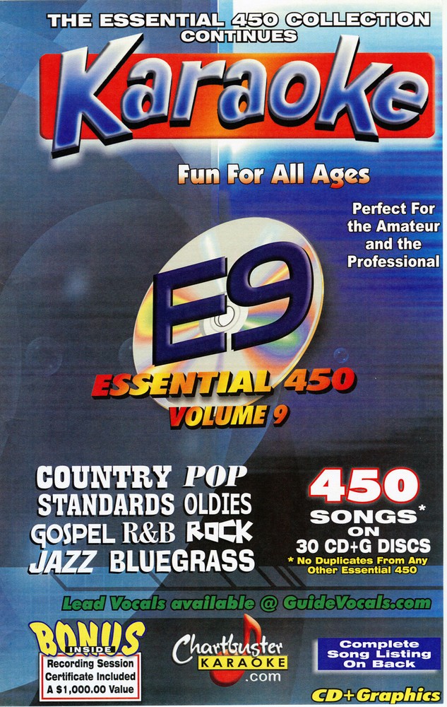 Chartbuster Karaoke Essentials - E-7 & E-8 & E-9 & E-10 SETS CD+G 115 Disc SET