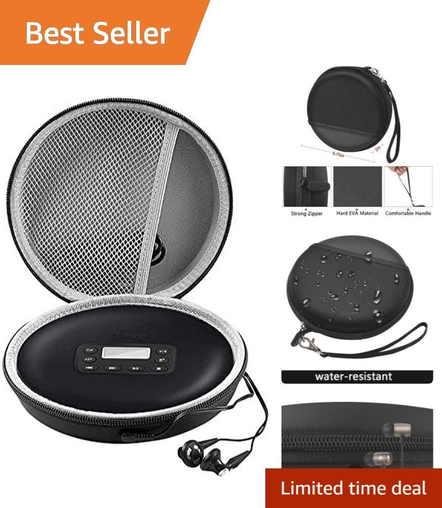 Durable EVA Portable CD Player Case - Compact & Organized Storage Solution