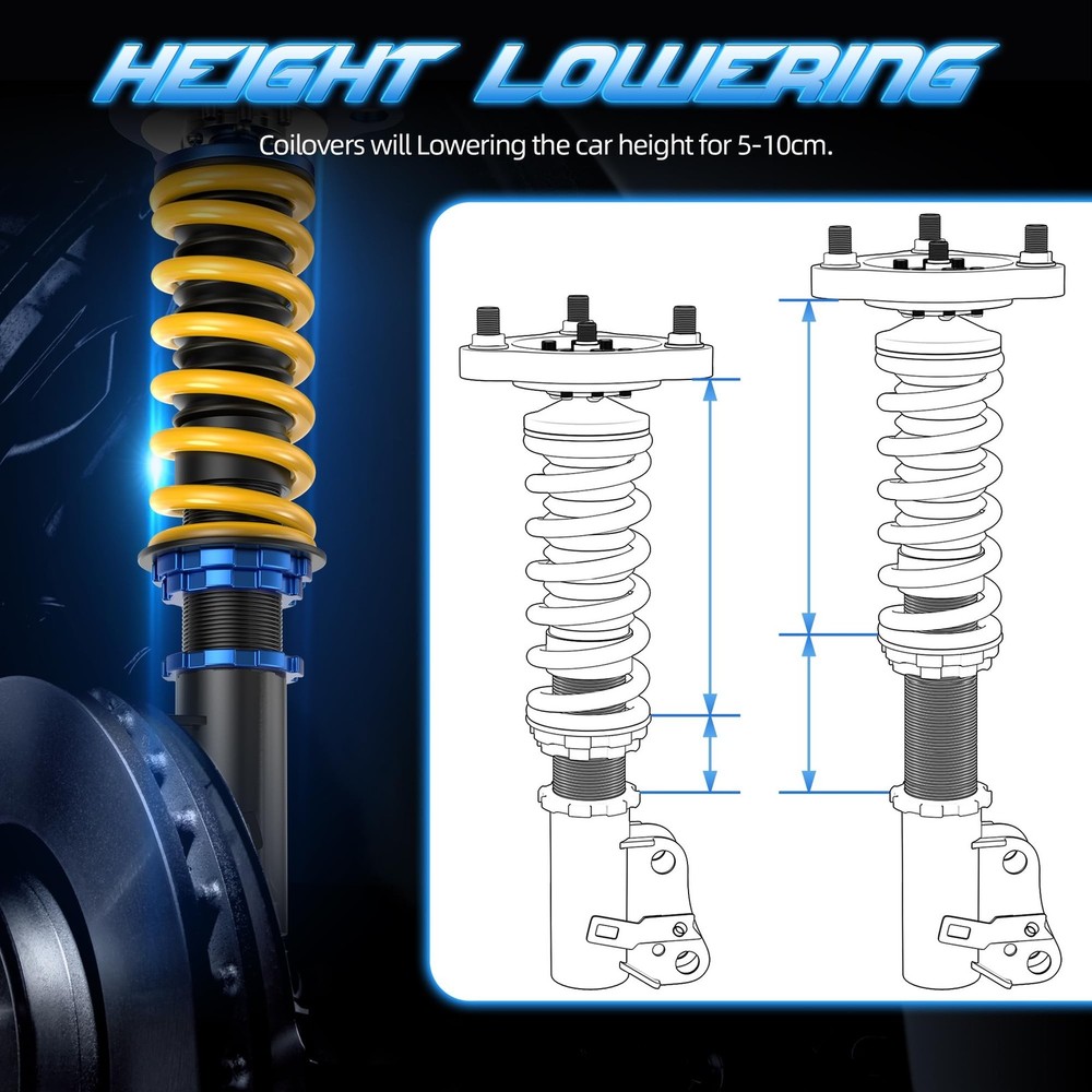 Height Adjustable Coilover Lowering Kit Compatible for 2003-2007 Honda Accord...