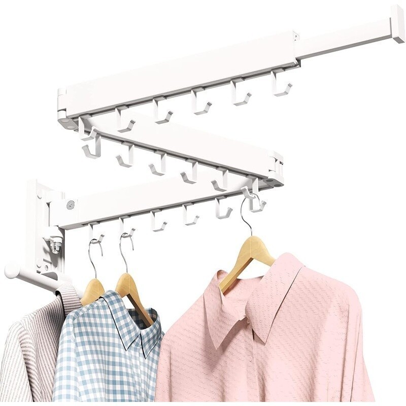 Wall Mounted Drying Rack Foldable Heavy Duty Space Saving Laundry Organizer New