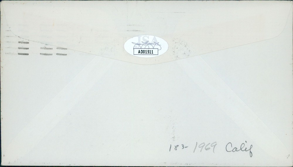 Wally Wolf California Angels Signed First Day Issue Cachet JSA Authenticated