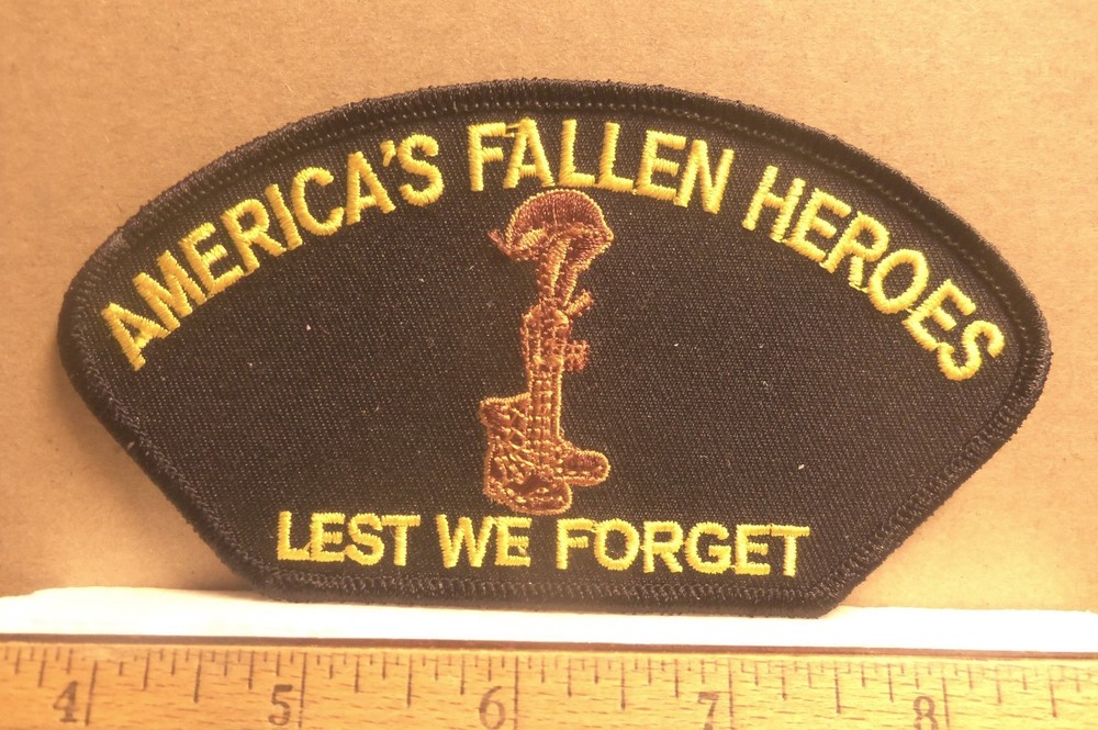 America's Fallen Heroes - Lest We Forget Embroidered Patch