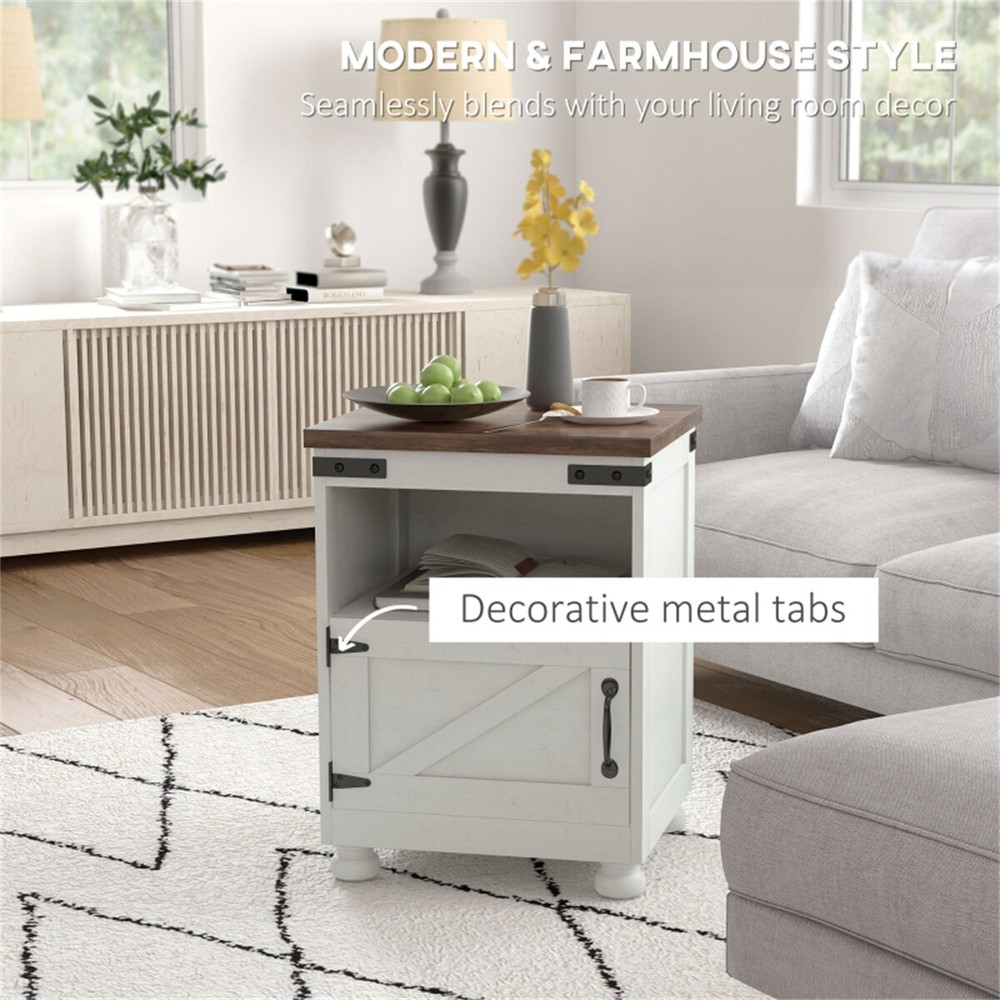 Kitchen Cart Kitchen Storage Cabinet Sideboard Side Table White Brown