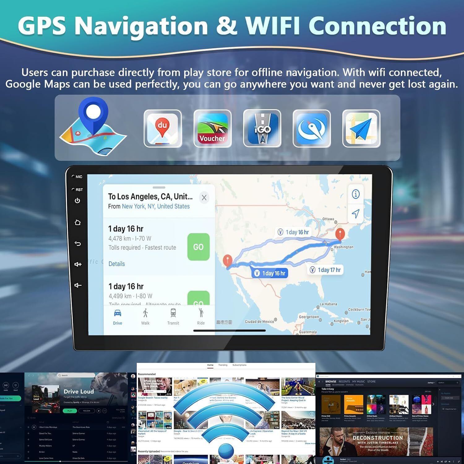 CarPlay For Mazda B2500 1998-2001 Radio Stereo GPS Android 13.0 Player W/Cam