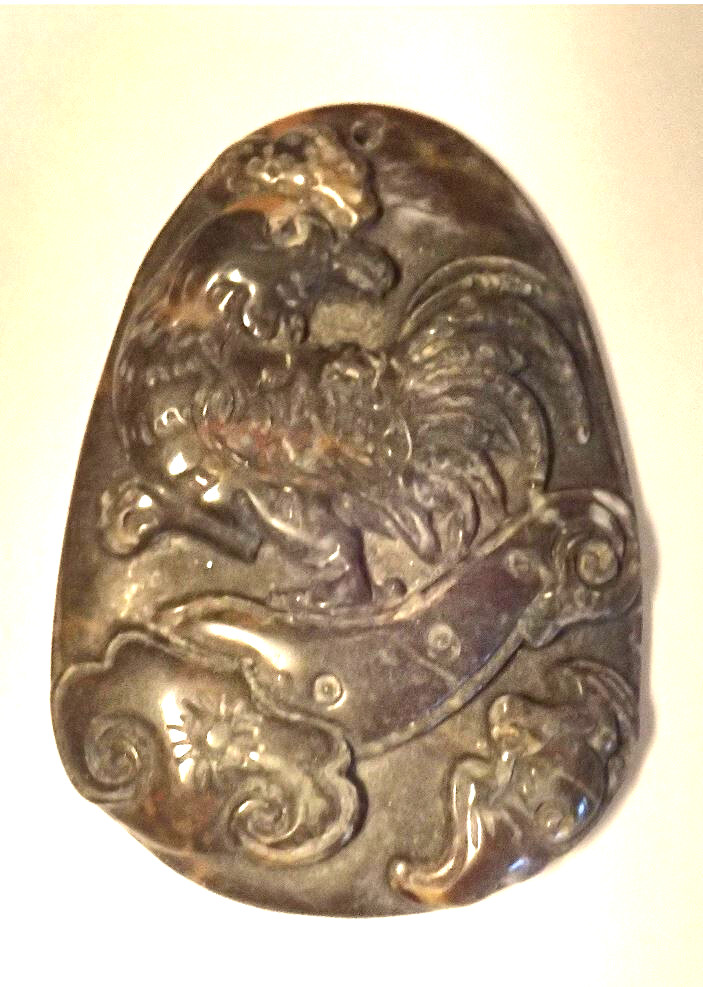 Hand Carved Rooster Pendant 2 inch