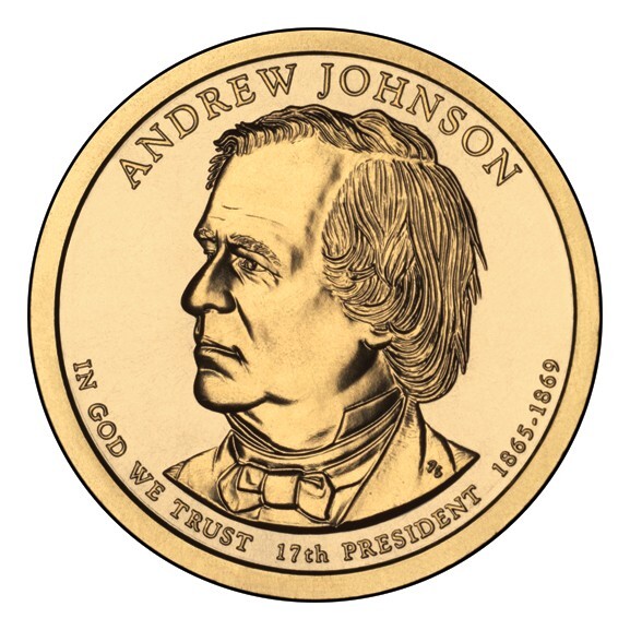 2011 D Andrew Johnson Presidential Dollar From Mint Roll - Position A