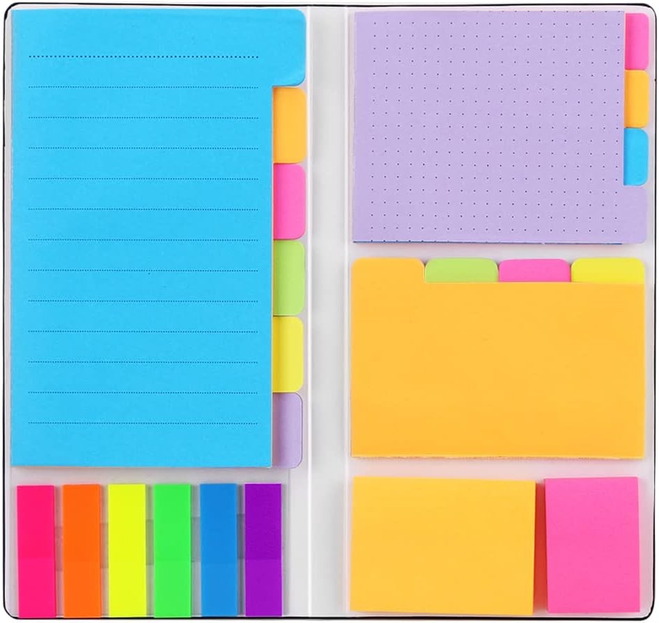 Stiy Notes Set,  Colored Divider Self-Sti Notes Pads Bundle,