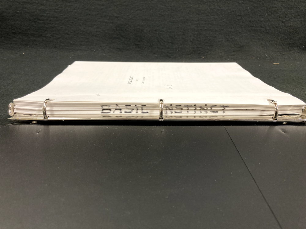 1992 BASIC INSTINCT SCREENPLAY MOVIE SCRIPT BY JOE ESZTERNAS, IN 3 RING BINDER