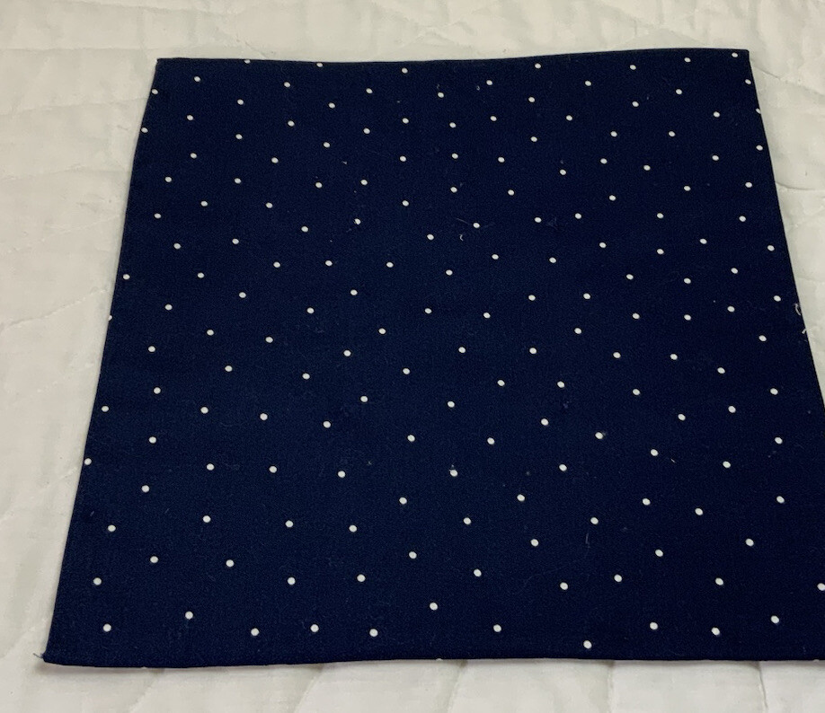 Vintage Patchwork Quilt Table Topper, Nine Patch, Rectangles, Calicos, Blue