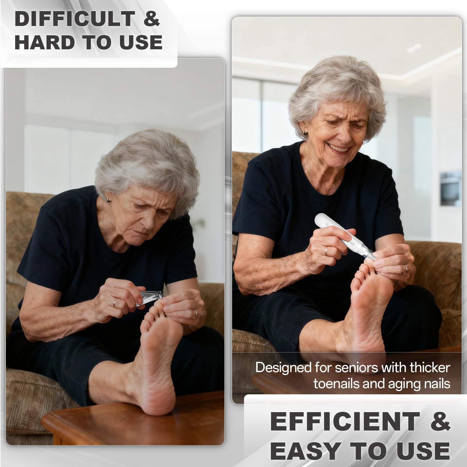 Cordless Rechargeable Electric Nail File Drill for Acrylic Nails Thick Toenails