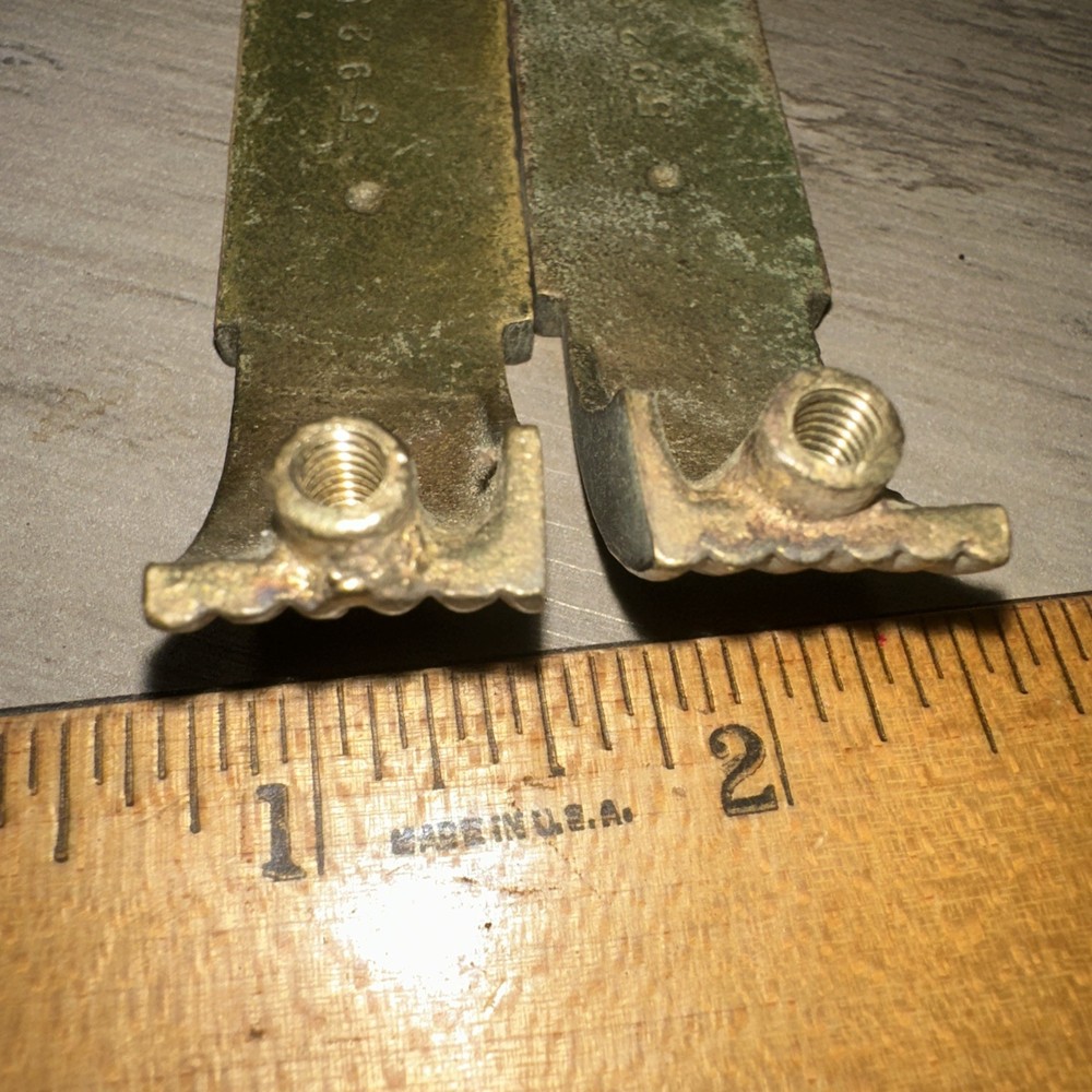 2 Brass Drawer Pulls Mid Century Vintage Pulls