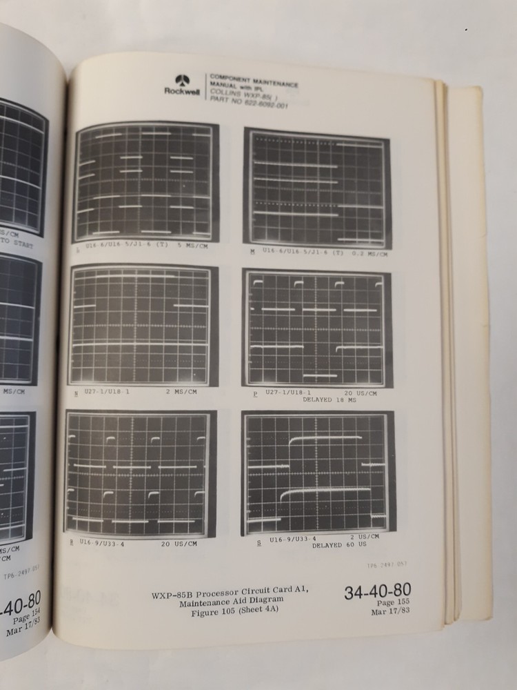 Collins WXP-85( ) Weather Radar Panel Component Maintenance Manual Original