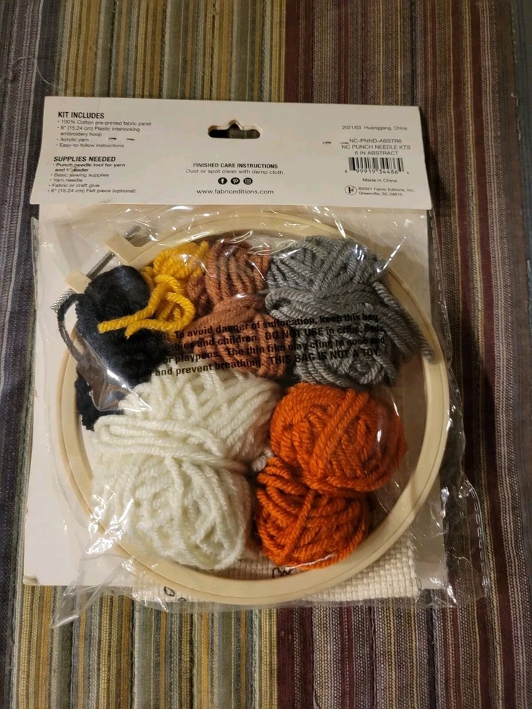 Needle Creations Punch Needle Kit, ABSTRACT, NEW