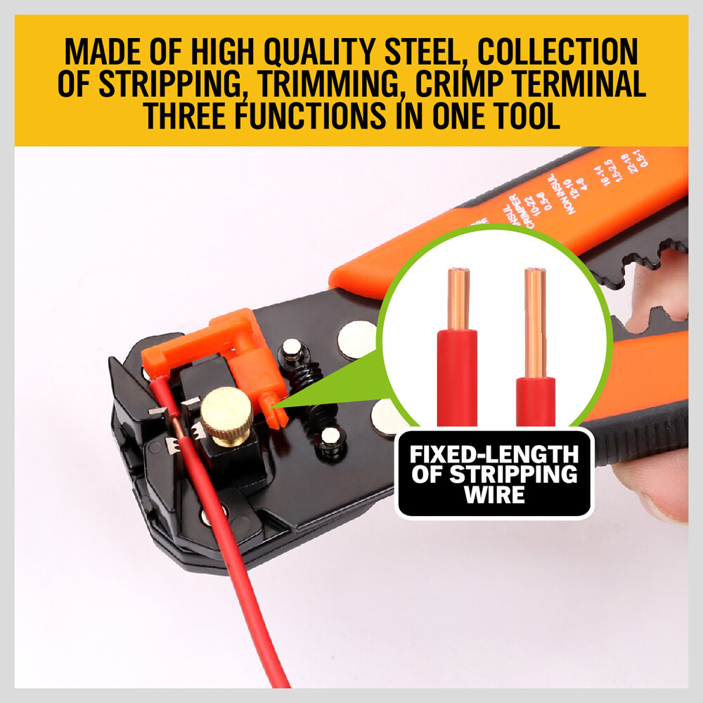 5 in 1 Automatic Wire Stripper Insulation Wire Cutter Crimper Cable Plier Tool