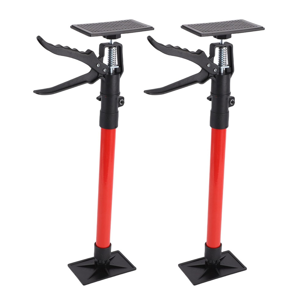 2 Sets Cabinet Jacks 50-115cm Telescopic Support Pole Bracket Red