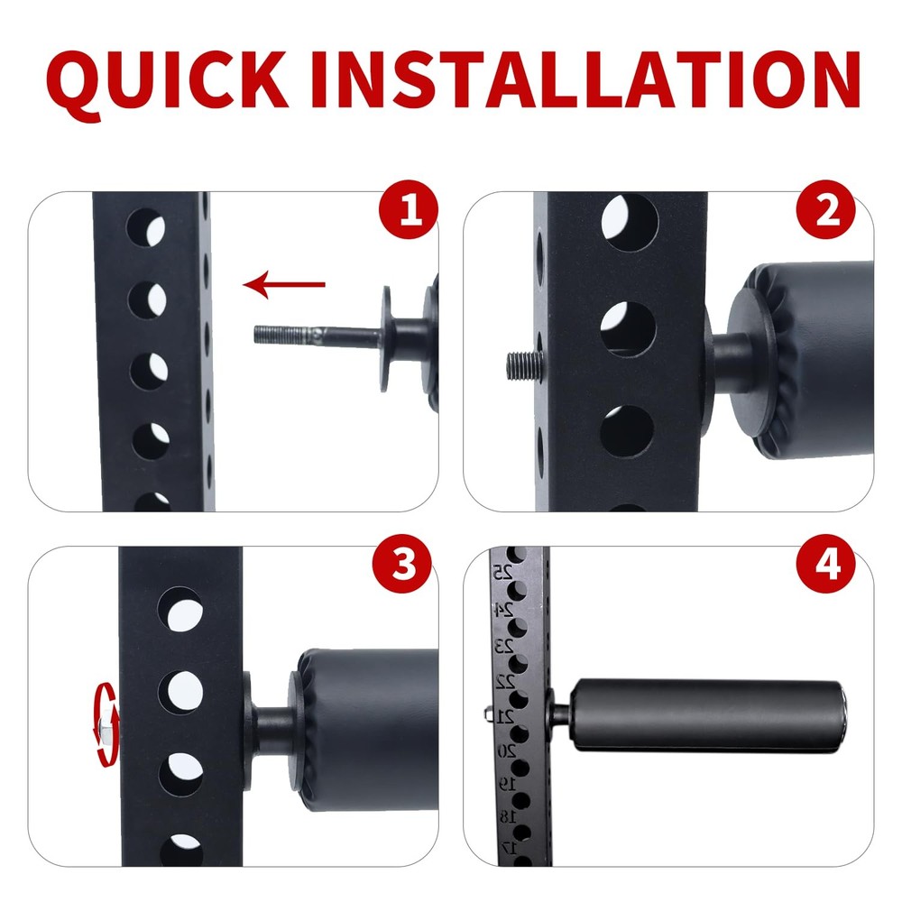 Single Leg Squat Roller / Nordic Hamstring Curl for Squat Rack Power Rack Att...