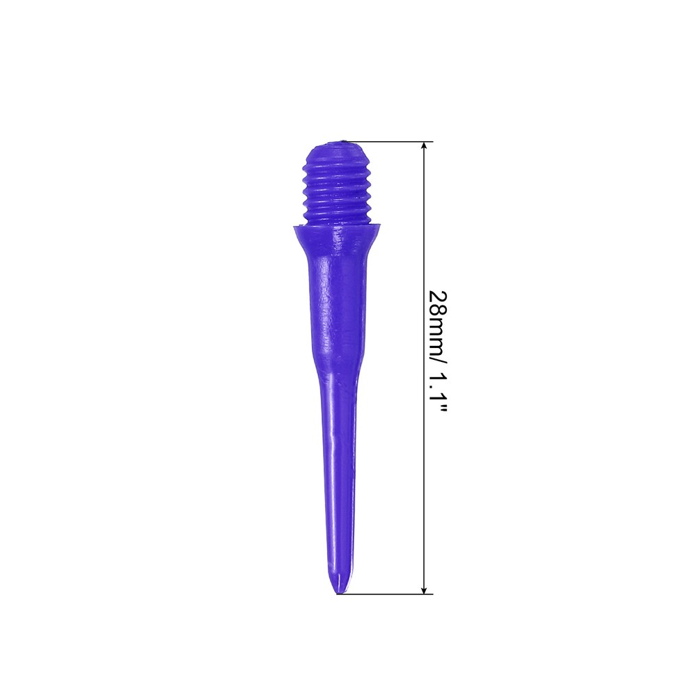Plastic Dart Tips, 100 Pack 2BA Thread Soft Dart Tips Dart Accessories, Blue