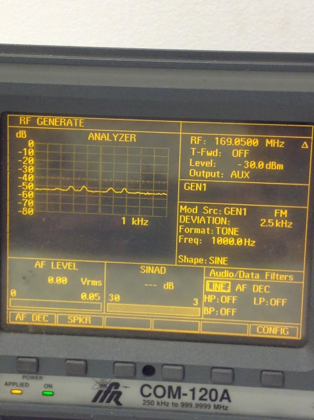 IFR Systems Com-120A Communication Service Monitor w/ Power Cord FREE SHIPPING