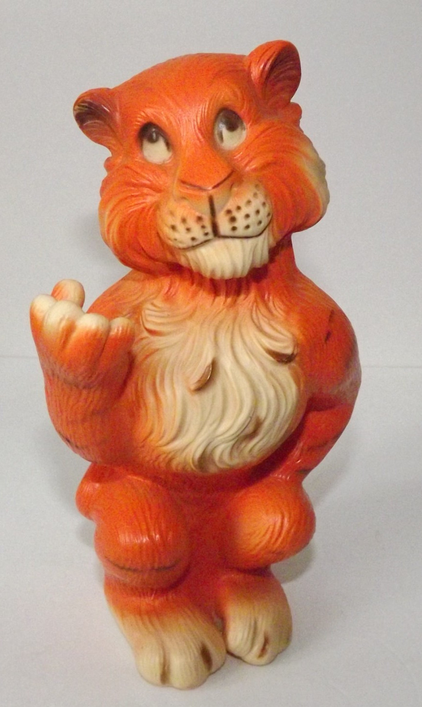 Vtg Esso Exxon Tiger In Your Tank Coin Bank Plastic Missing Stopper Humble Oil