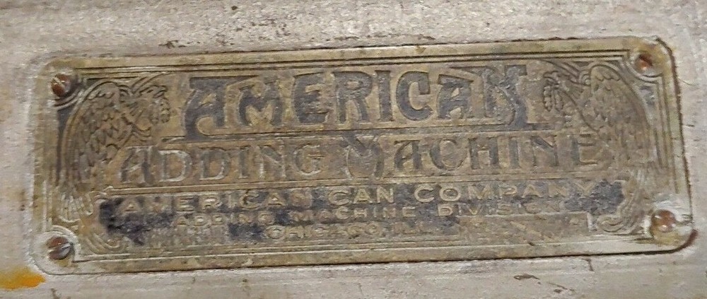 American adding machine 9774 pat. 1912