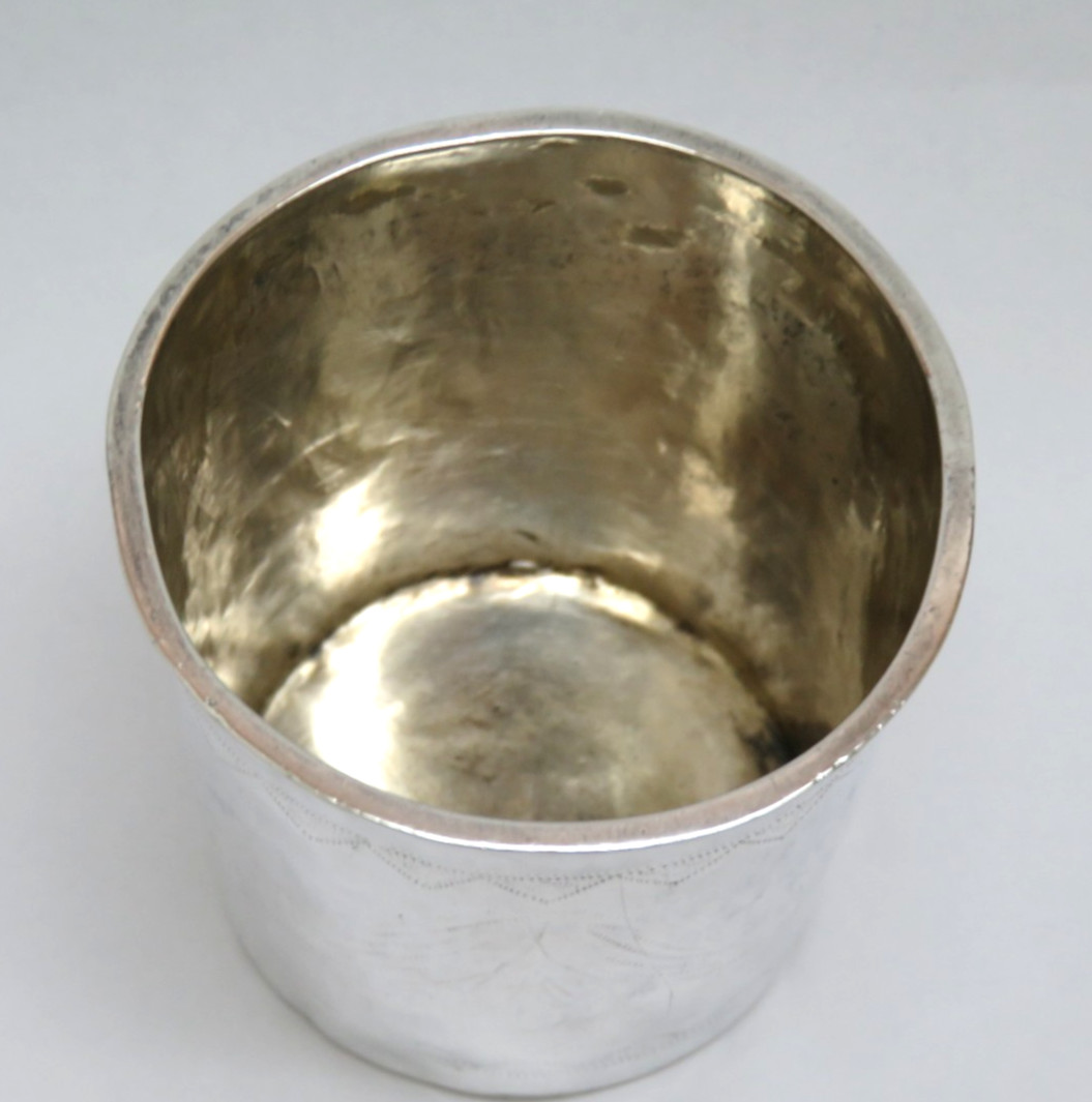Antique Sterling Silver Beaker / Kiddush Cup 48g ~ Extremely OLD RARE MARKS