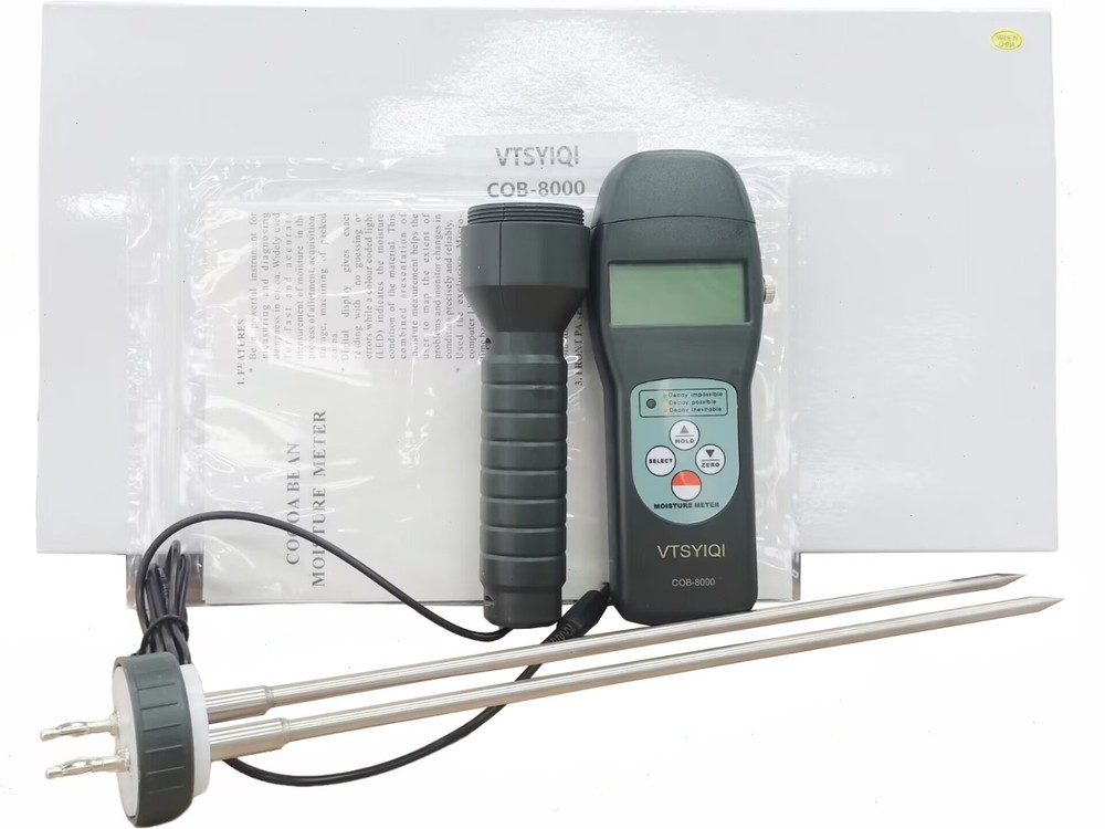 Cocoa Beans Moisture Meter Coffee Moisture Meter with Range 0-24% Resolution 0.1